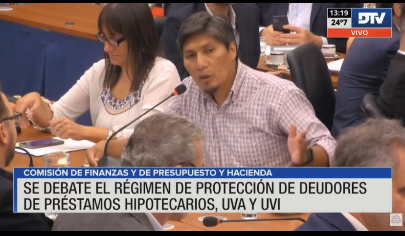 Deputy Alejandro Vilca in the National Congress.