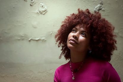 Yaraianni by Sena Batista, partner of 'El Tambo Afro', in Buenos Aires, on May 15, 2025.