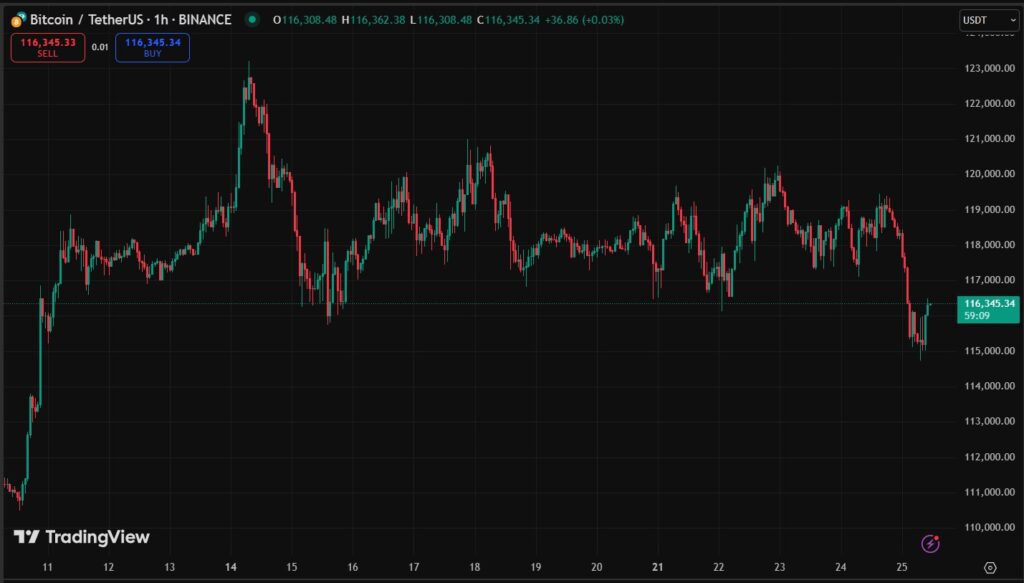 BTC price chart.