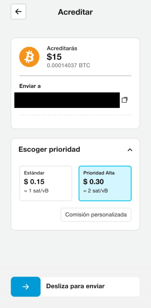 Screenshot of Aqua Wallet.