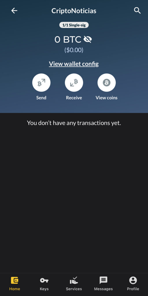 Nunchuk financial digital application interface