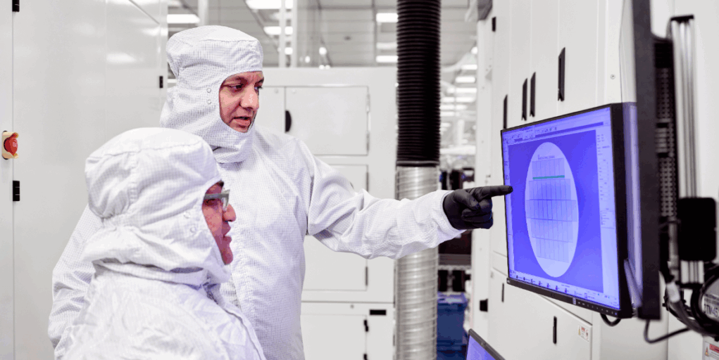 Scientists working in a laboratory on quantum computing.