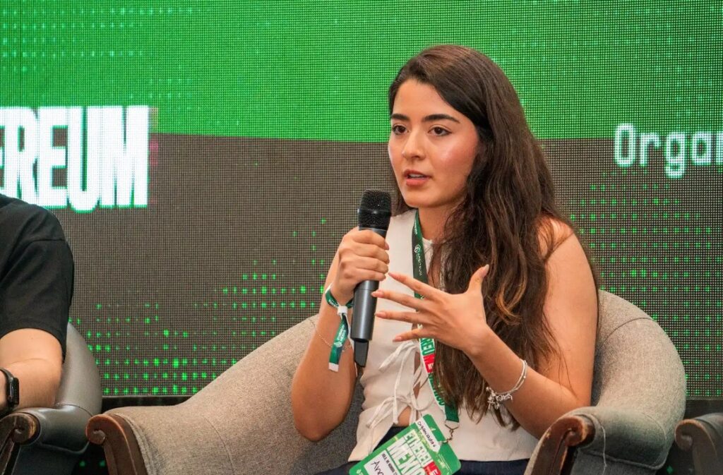 Photograph Ana Belén González, founder of Ethereum México.