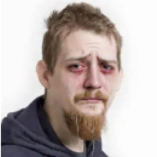 Image of Luke Dashjr crying that was uploaded to the Bitcoin network.