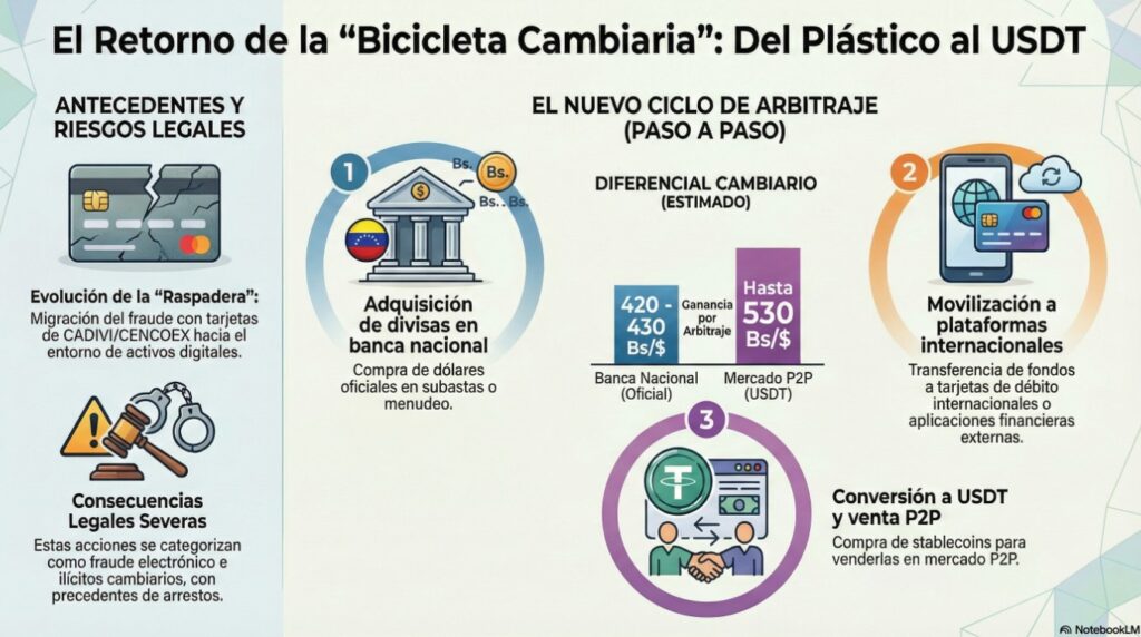 Infographic about the exchange bicycle in Venezuela.