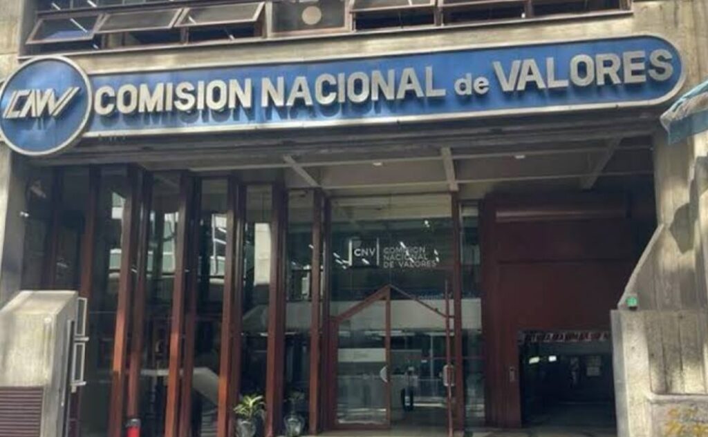 Photograph of the headquarters of the CNV Argentina in Buenos Aires.